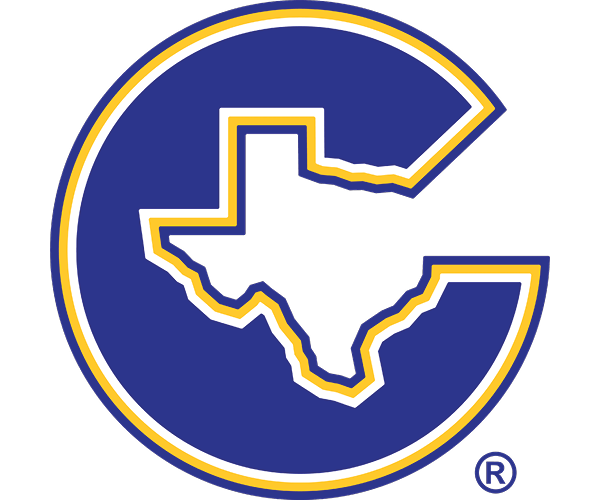 The Corsicana ISD logo, a purple letter C with the state of Texas image in the center.