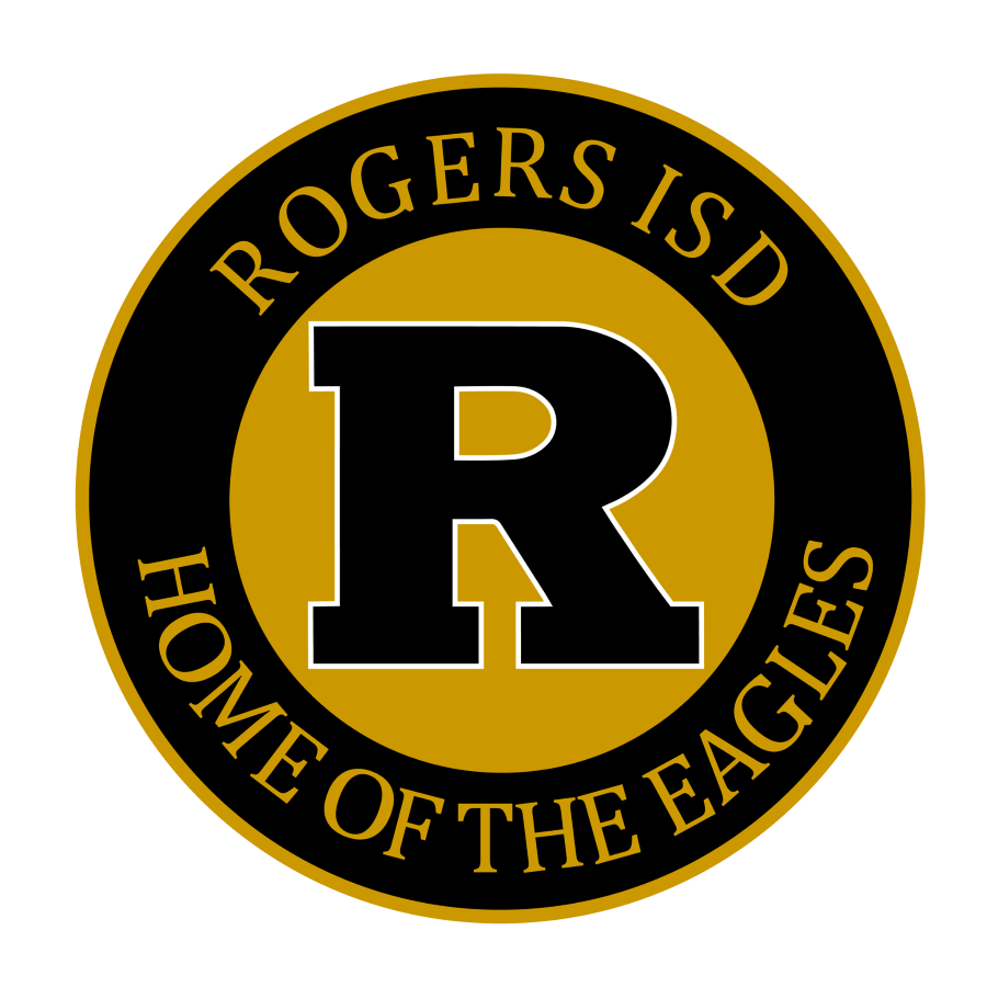 Black and Gold logo for Rogers ISD.
