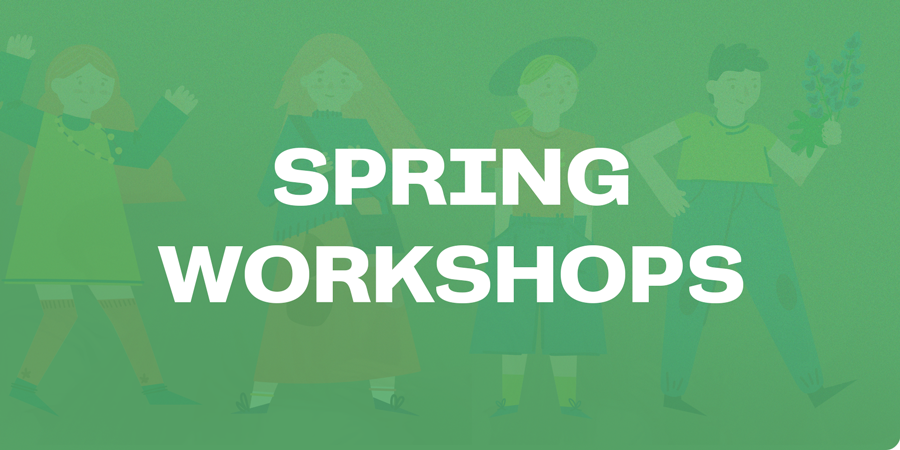 Spring Workshops event logo with padding around the edges 900x450