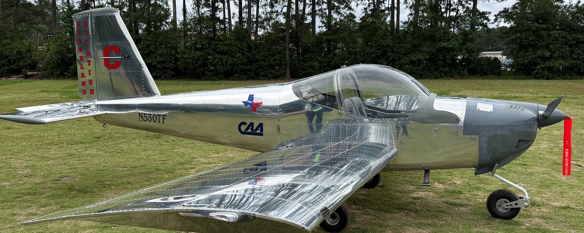 Cleveland ISD’s Aviation Tango Flight Aerospace and Engineering plane. Photo courtesy of Cleveland ISD