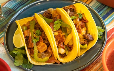Mexican Beef Alambre with Bacon