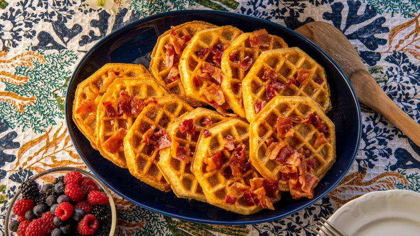 Churro Bacon Waffles