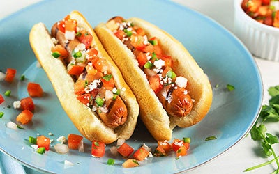 Hot Dogs Estilo Pico De Gallo