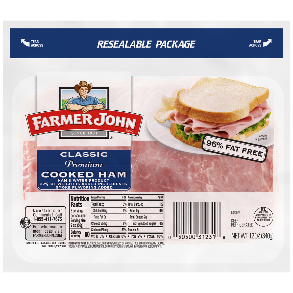 Classic Premium Cooked Ham 12oz.
