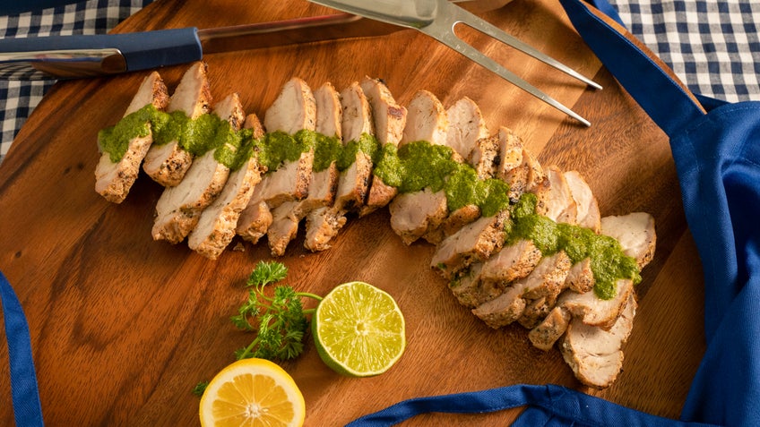 Grilled Pork Loin with Chimichurri 