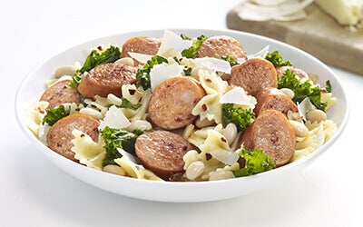 Sausage, White Bean and Kale Bow Ties