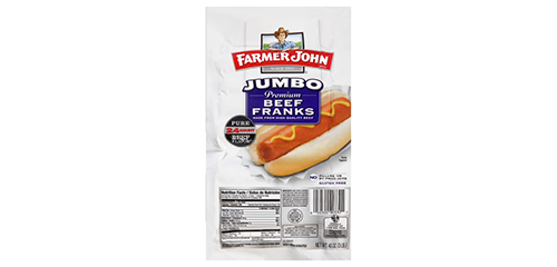 Salchichas Frank Jumbo Premium 3 Lb.