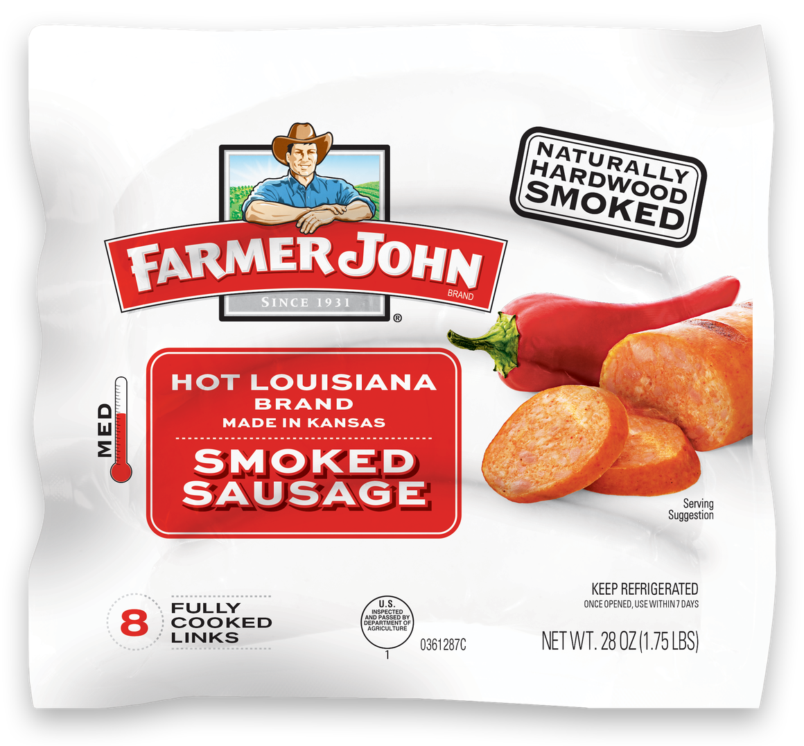 Hot Louisiana Smoked Sausage 28oz.