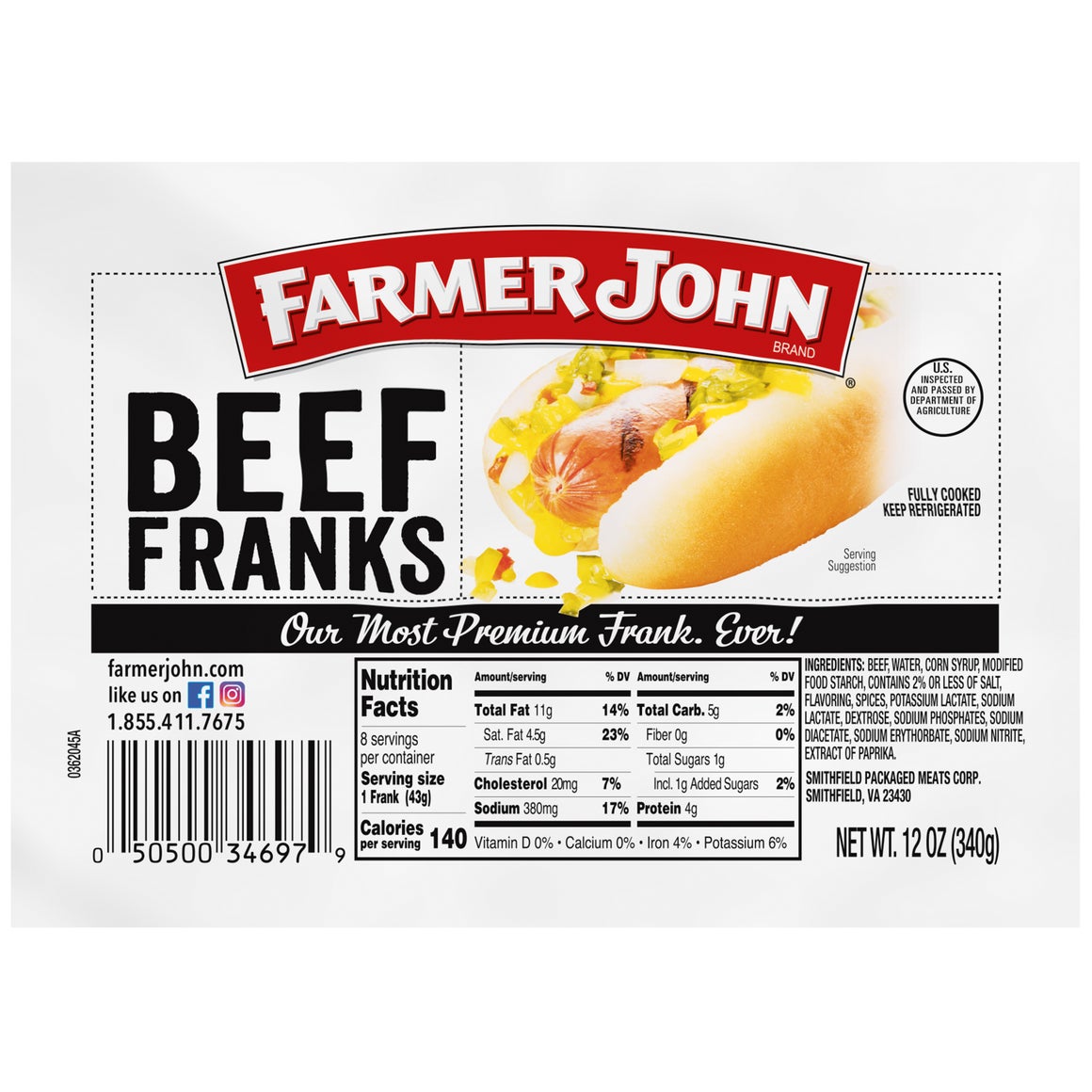 Beef Franks 12oz.