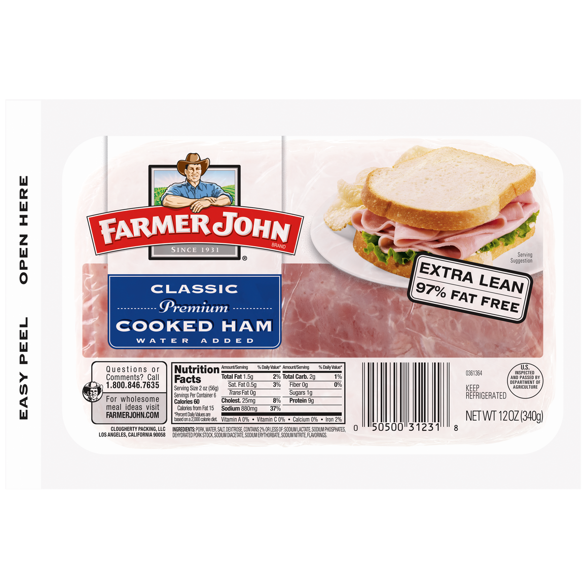 Jamón Cocido Clásico Premium 12oz.