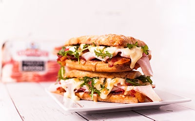 Pressed Turkey Sandwich with Bacon & Apple Mayo