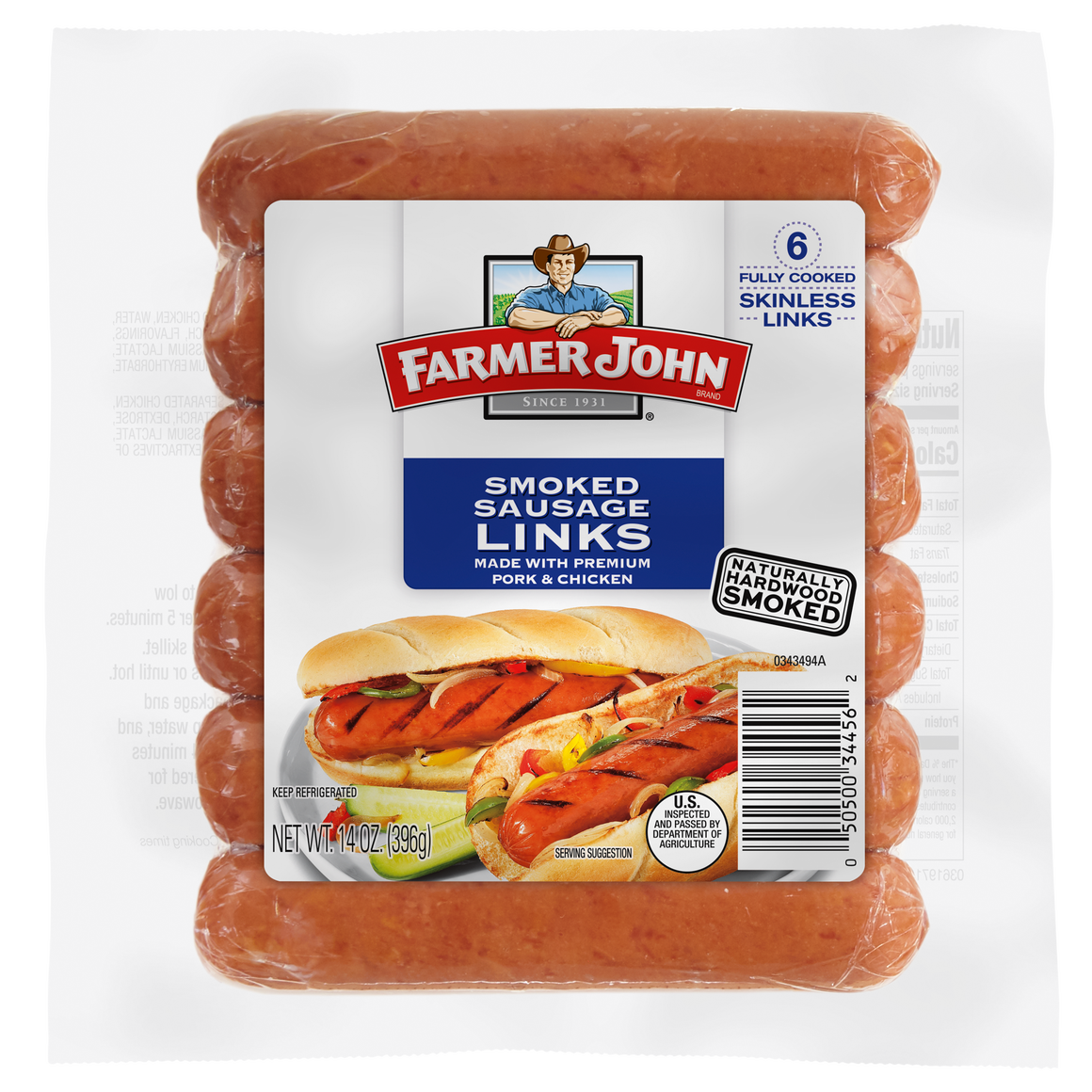 Classic Smoked Sausage Links 14oz.