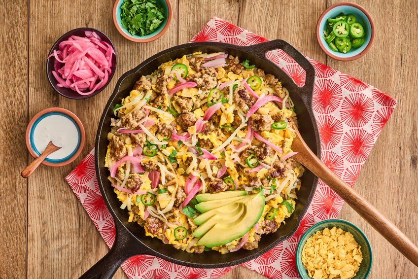 Spicy Sausage Migas Hash