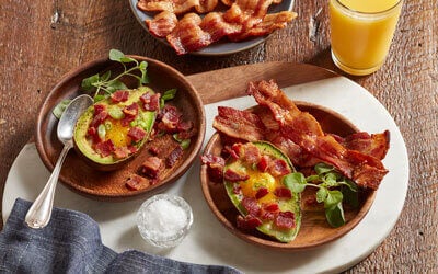 Botes de Tocino y Aguacate