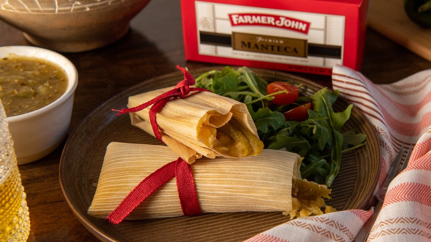 Tamales de Poblano y Queso