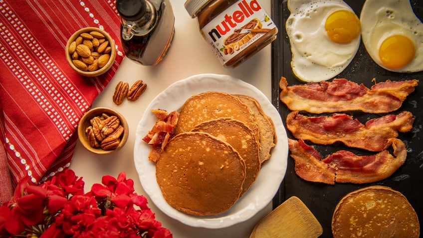 Nutella Bacon Pancakes