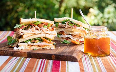 Grilled Bacon & Turkey Club Sandwich