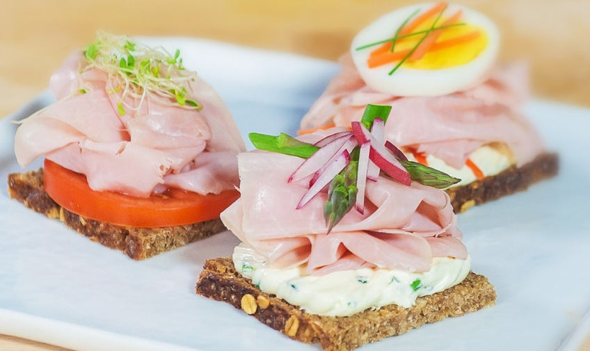 Ham and Cream Cheese Canapés