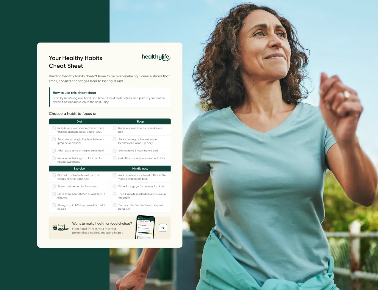 Your healthy habits cheat sheet