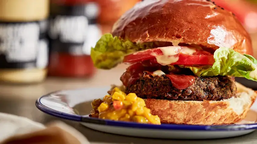 Mushroom & Lentil Burger