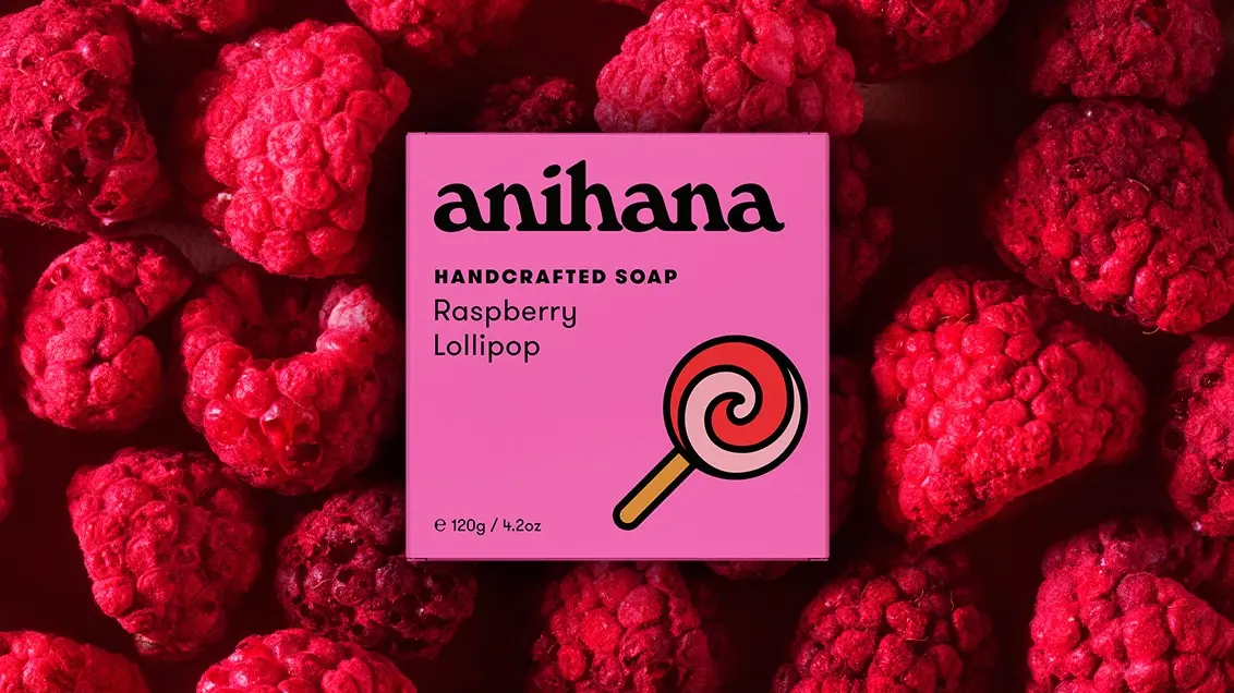 Anihana raspberry lollipop soap bar available at healthylife