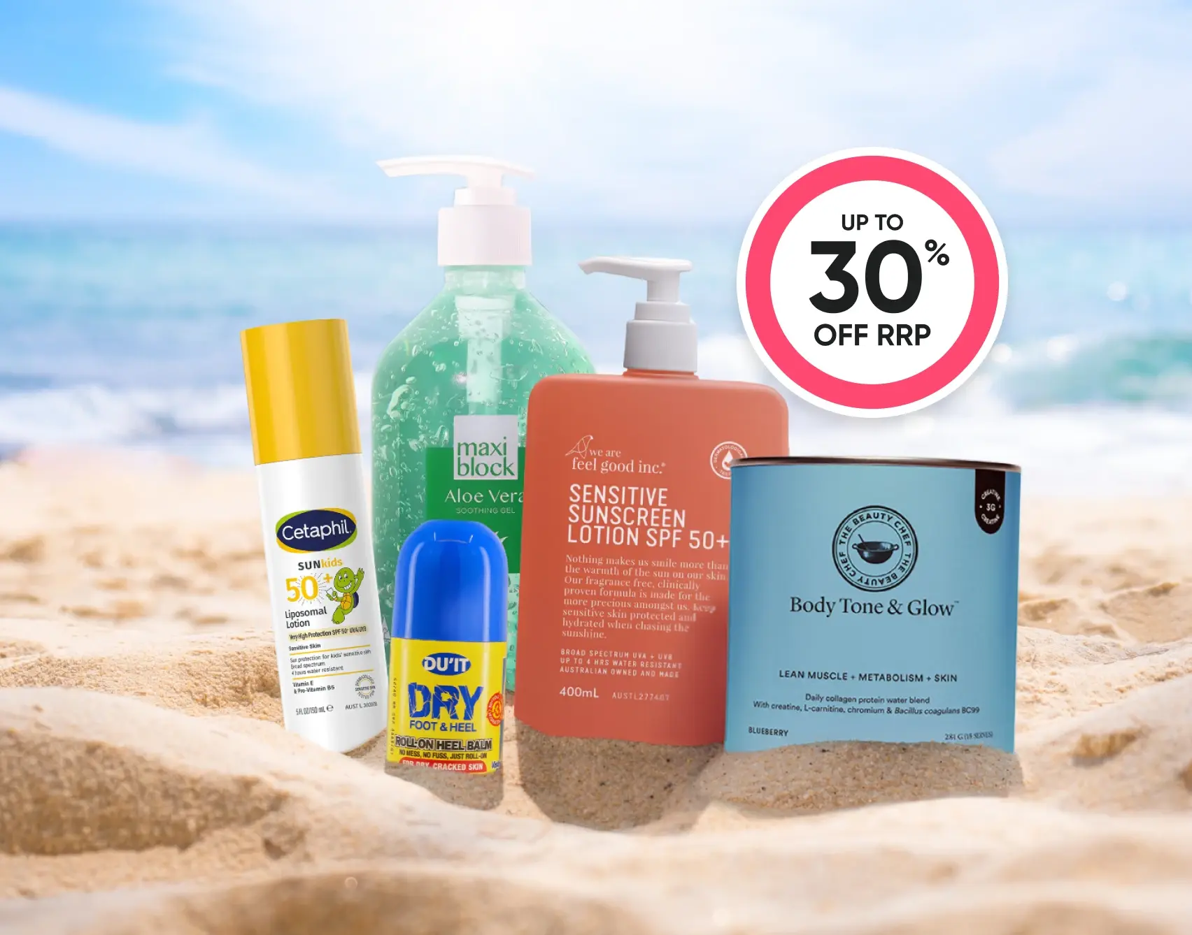 Slip, slop,
and save on summer prep