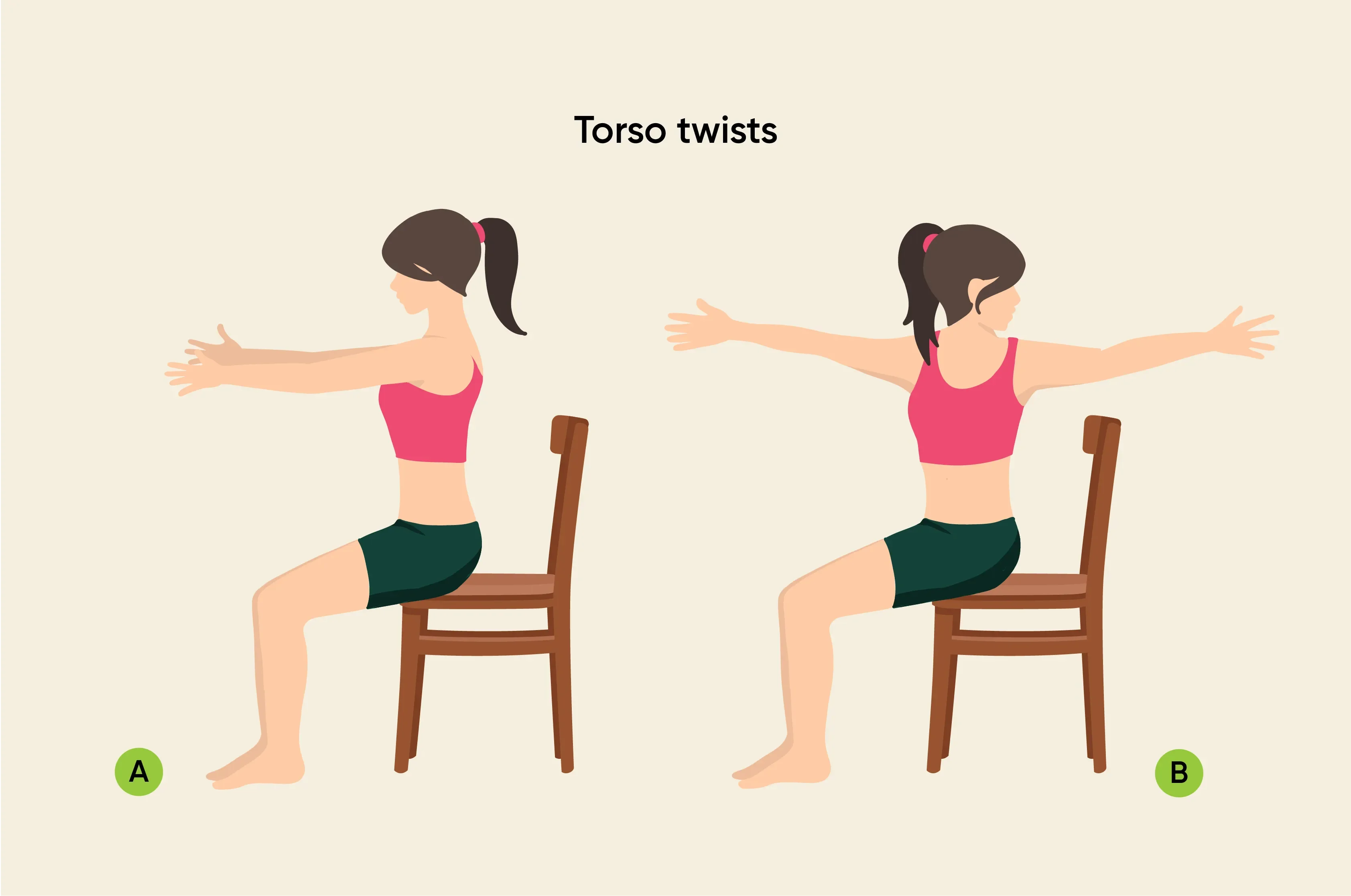 Woman performing torso twists