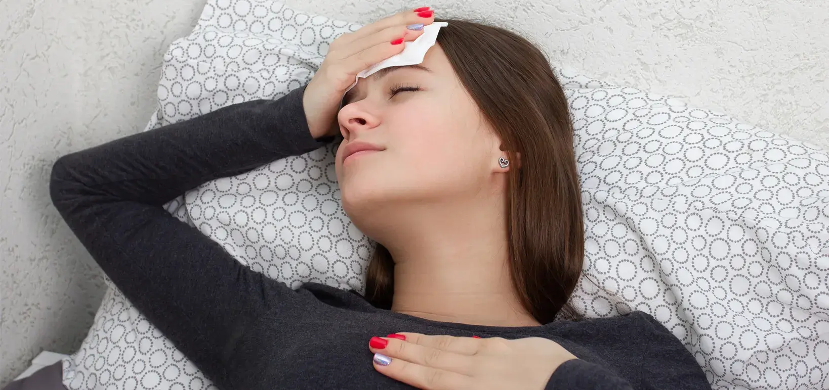 Woman with fever dream