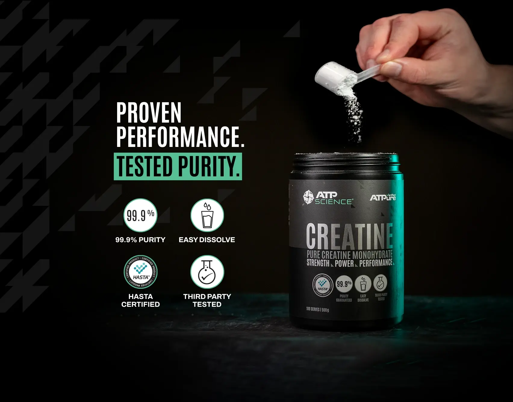 Pure creatine. Real gains.