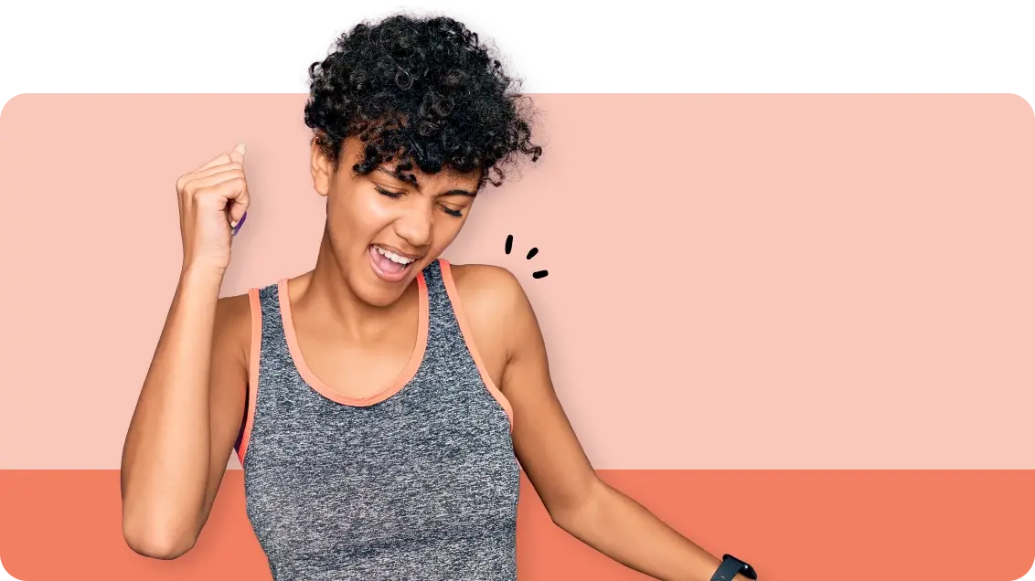 Happy woman dancing