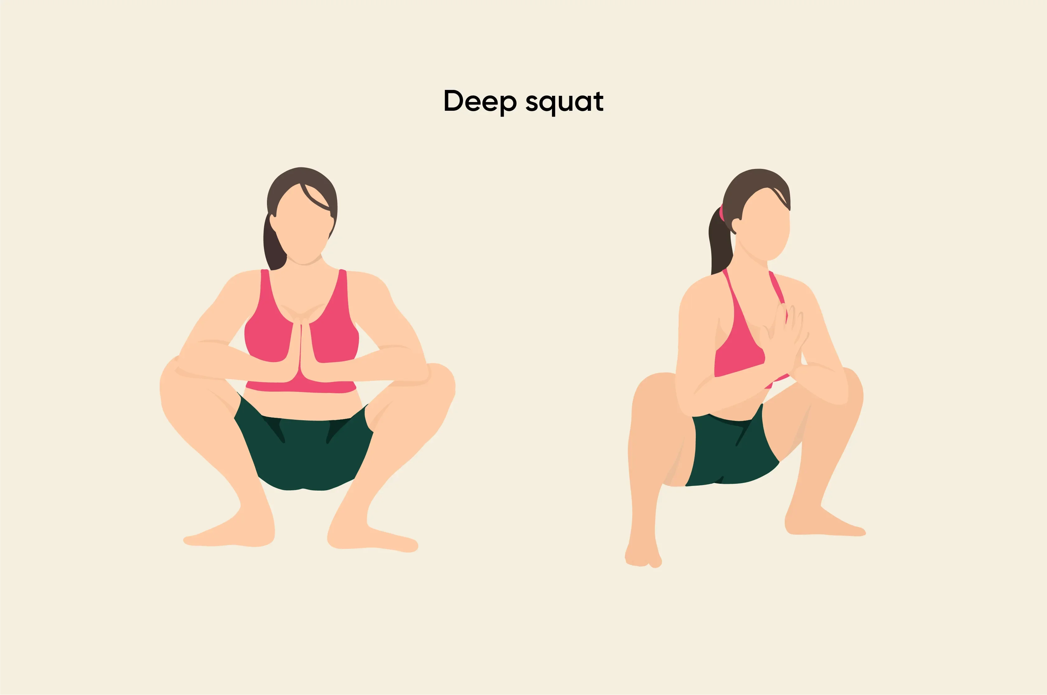 Woman doing a deep squat