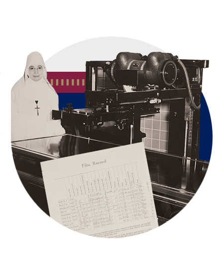 Historic photo: Sister Mary Beatrice Merrigan passes the first Radiography exam to become ARRT's first R.T.in 1922