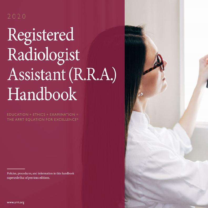 2020 Registered Radiologist Assistant RRA Handbook Cover