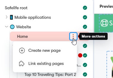 Creating subpages in Web Spotlight from the page tree.