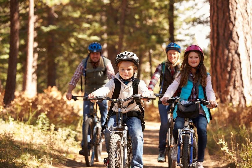 Family mountain biking