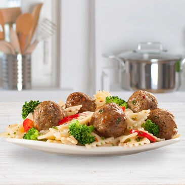 Meatballs with Pasta and Veggies