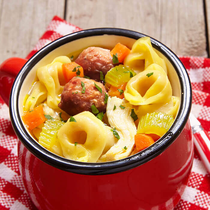 Italian Meatball and Cheese Tortellini Soup