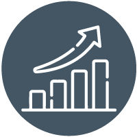 Bar graph for growth and development to show how to build trust in the workplace. 