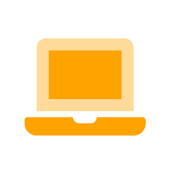 a yellow laptop icon