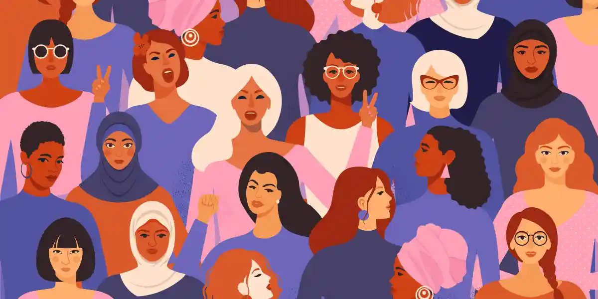 Graphique de plusieurs femmes dans le féminisme intersectionnel