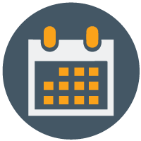 icon of a calendar to show this leadership shift to support remote work culture is about making sure your calendar is open so your team can get in touch