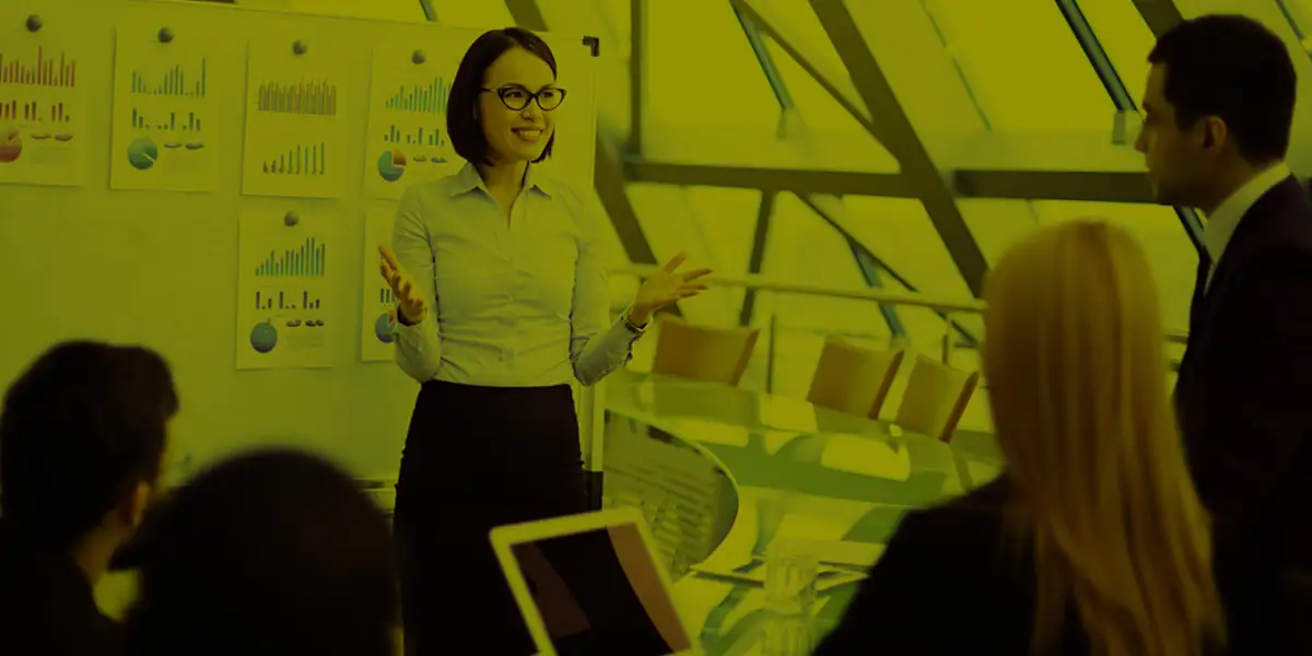 female leaders making a presentation