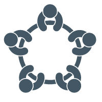 icon of people sitting around a circular table together to show that this strategy for embracing diversity in the workplace is about noticing diversity during discussions and decisions