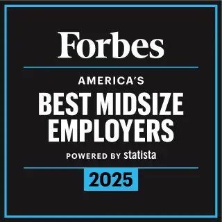 awards badge showing DDI has been named to the 2025 Forbes list of America's Best Midsize Employers?fm=webp&q=65