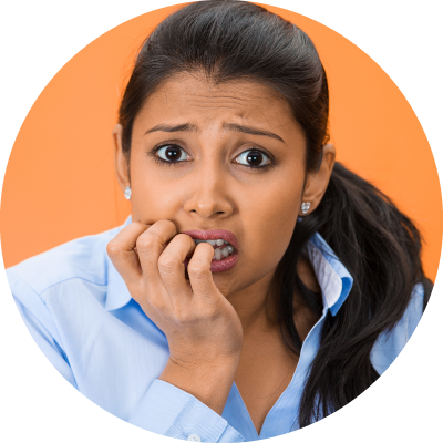 A woman looks surprised or nervous not finding something on this page.?auto=format&q=75