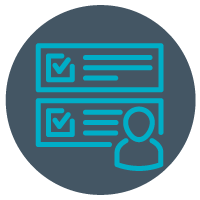 icon of a list with boxes checked to show that this best practice for coaching employees is to define your coaching objectives