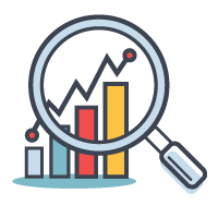 A bar graph trending upward with a magnifying glass over top of it shows systemic coaching is a type of coaching in the workplace.