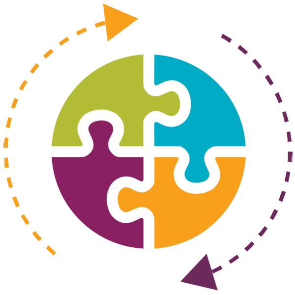 different colored puzzle pieces that fit together to show that there is a set of key skills for effectively leading through change?fm=webp&q=65