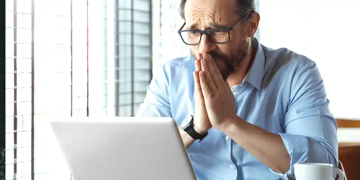 Professional man worried that he might miss out on the three workforce trends for 2020