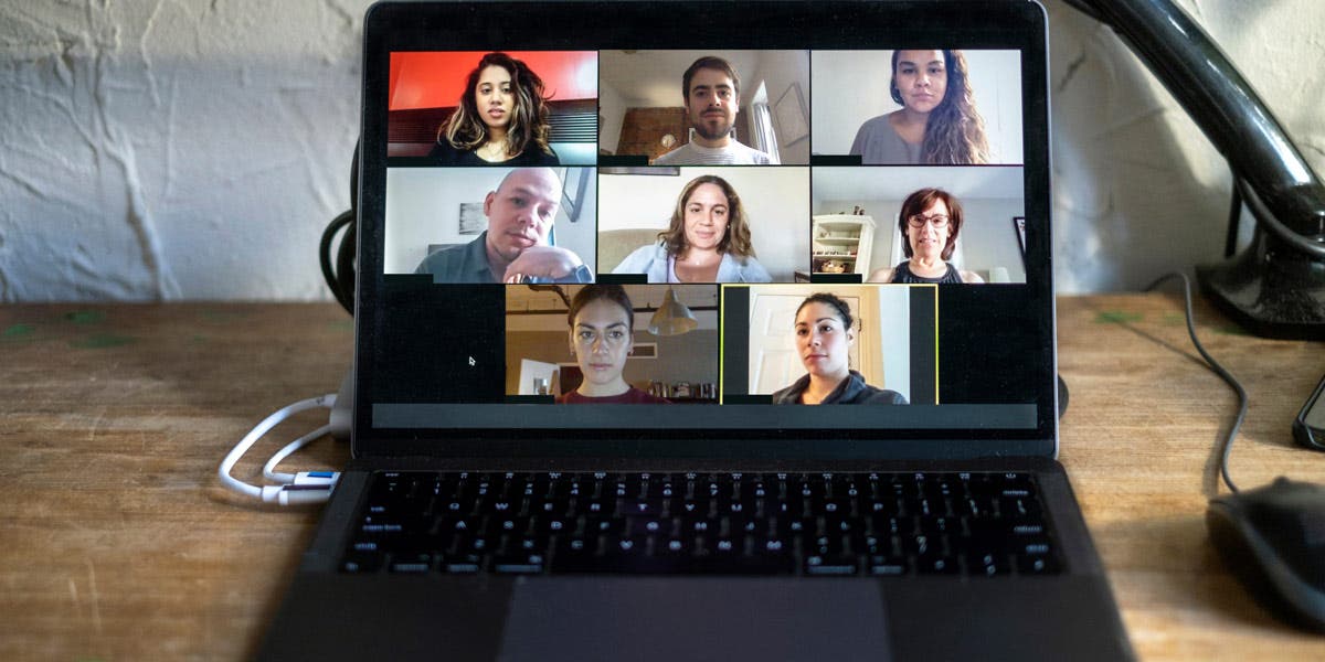 people on a virtual call